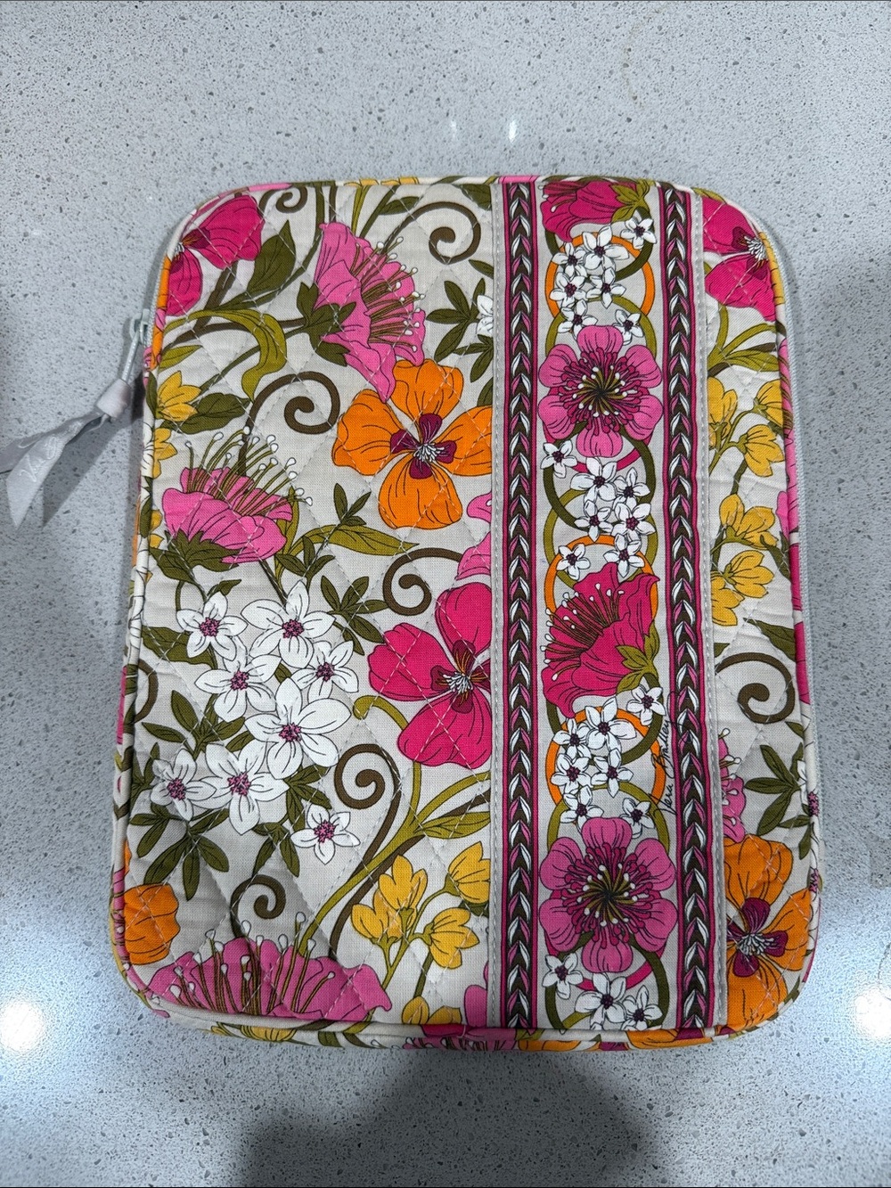Vera Bradley Floral Quilted Tablet Sleeve - Pink & Orange